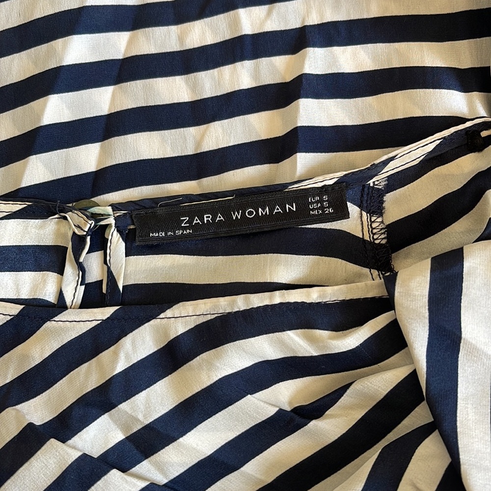 Zara Long Sleeve Striped Shirt - Picture 3 of 3